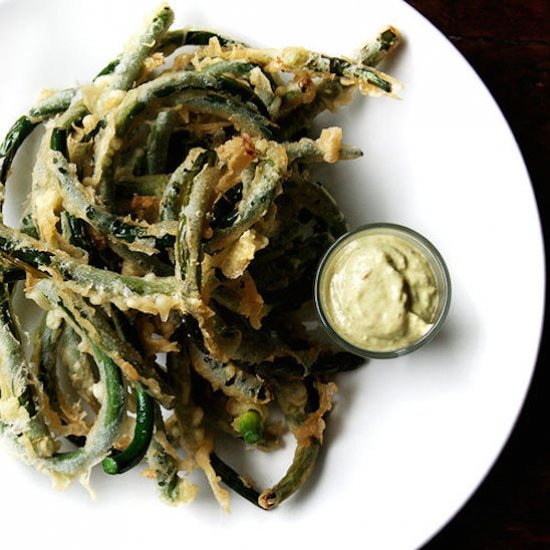 Garlic Scape Tempura