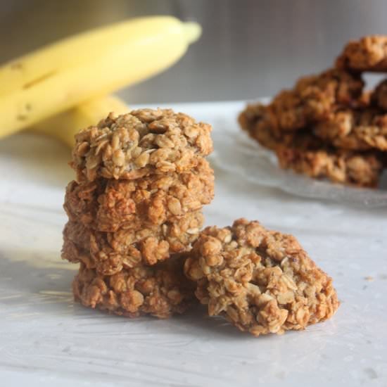 Gluten Free Banana Oatmeal Cookies