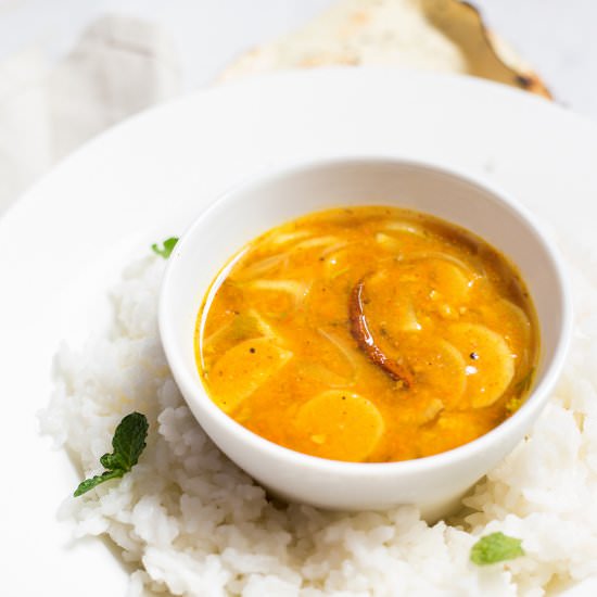 Radish Sambar or Mullangi Sambar