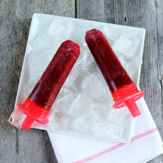 Cherry Limeade Zucchini Popsicles