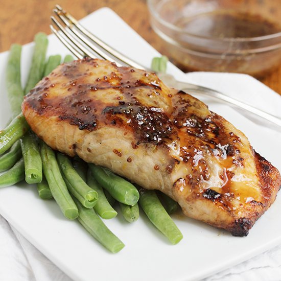 Maple Mustard Grilled Salmon