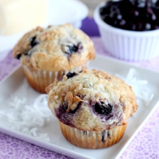 Coconut Blueberry Muffins