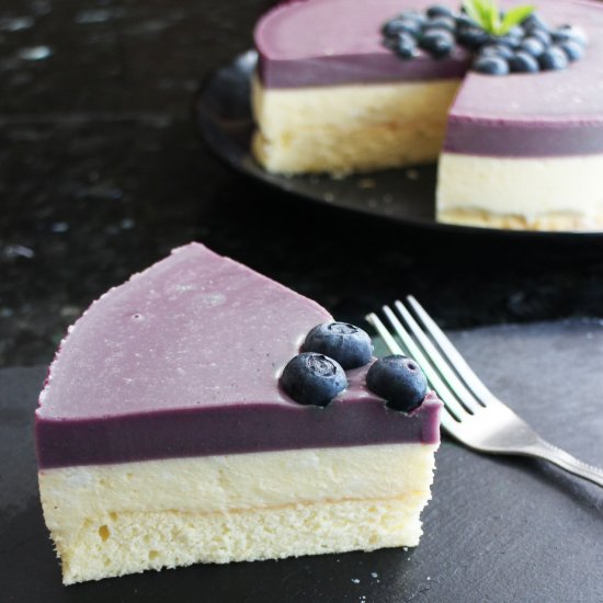 Blueberry Lemon Mousse Cake