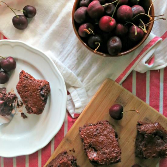 Dark Chocolate and Cherry Brownies