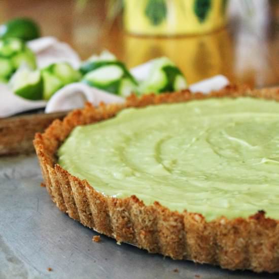 Creamy Coconut Avocado Lime Pie