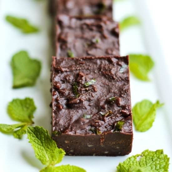 Thin Mint Freezer Fudge