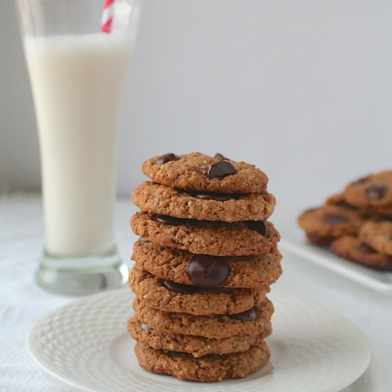 Almond Butter Chocolate Chip Cookie