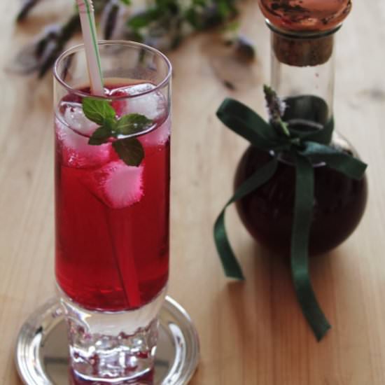 Syrup with Hibiscus Flowers