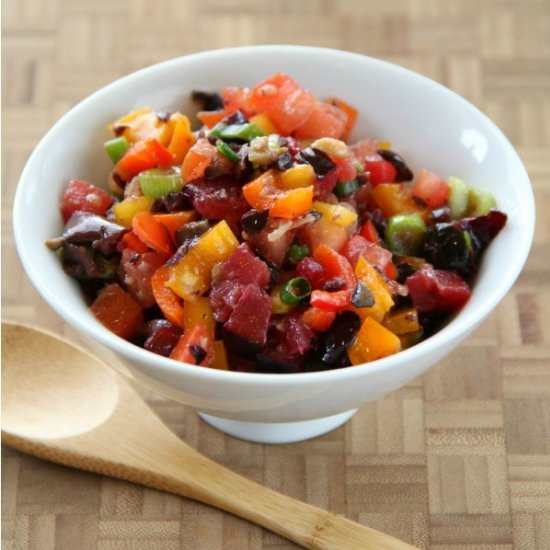 Chunky Plum Salsa Cruda