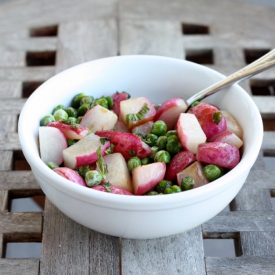 Sautéed Radishes with Peas and Mint