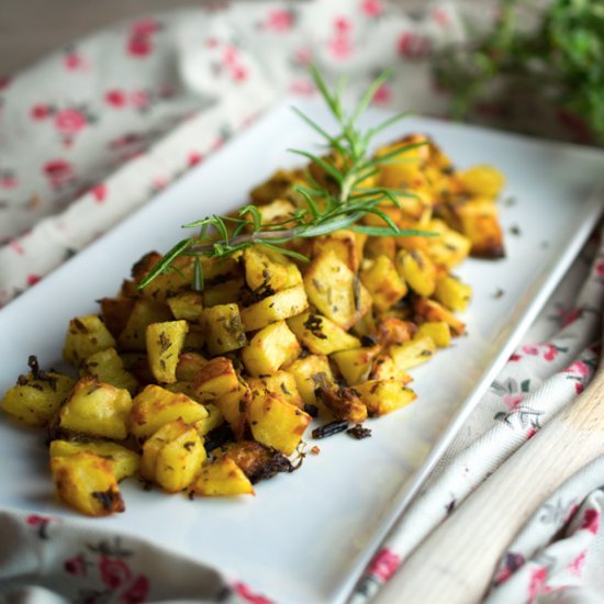 Brandy, Mustard and Herb Potatoes