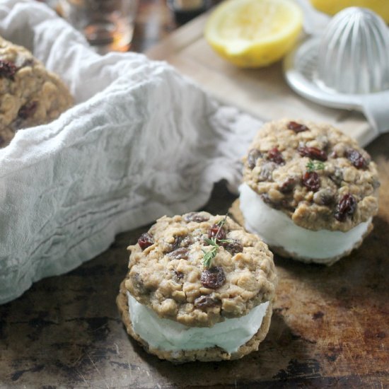 Bourbon Thyme Raisin Cookies