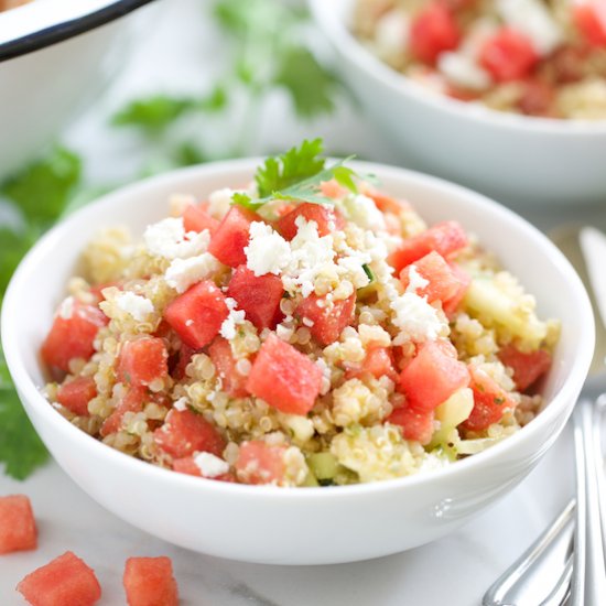 Watermelon Feta Quinoa Salad