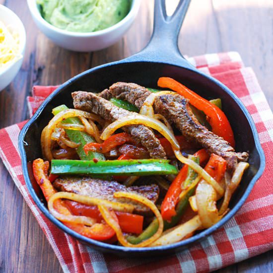 Quick Steak Fajitas