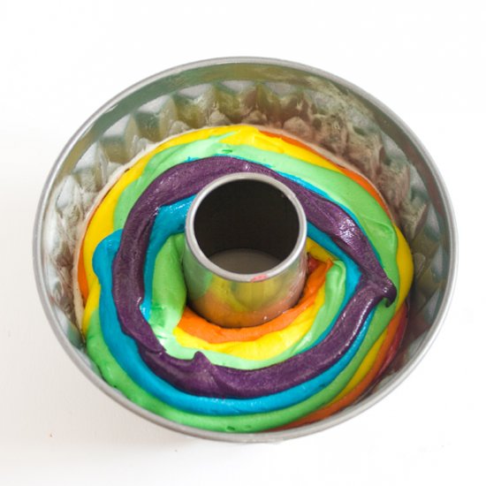 Gluten-Free Rainbow Birthday Bundt