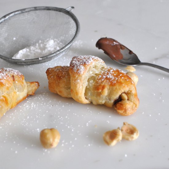 Mini Croissants with Nutella