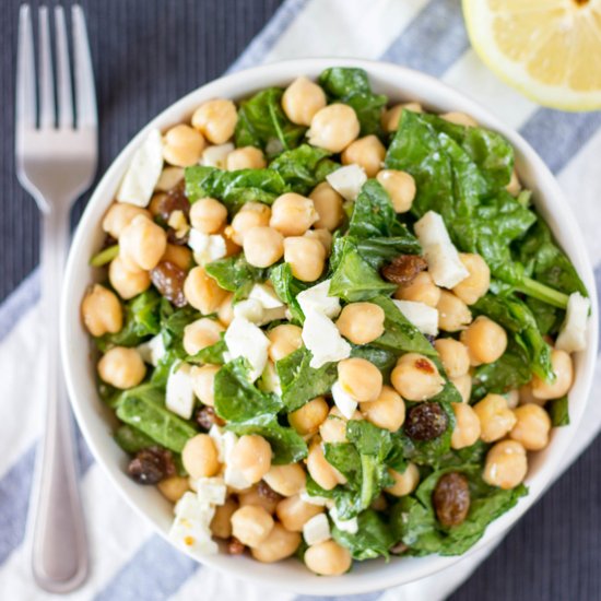 Chickpea Spinach Salad