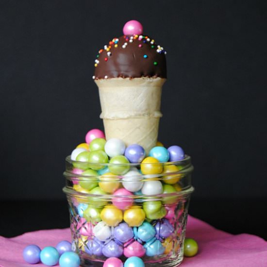 Mini Ice Cream Cone Cake Pops