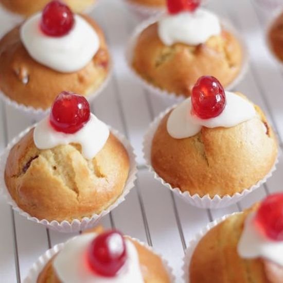 Cherry Bakewell Muffins