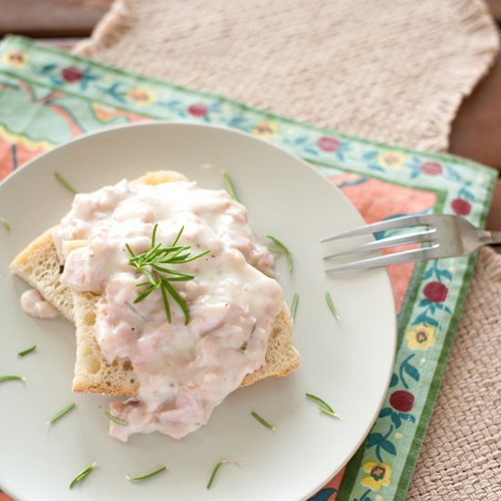 Chipped Ham on Toast