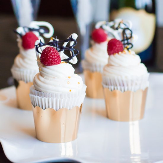 Raspberry Champagne Cupcakes