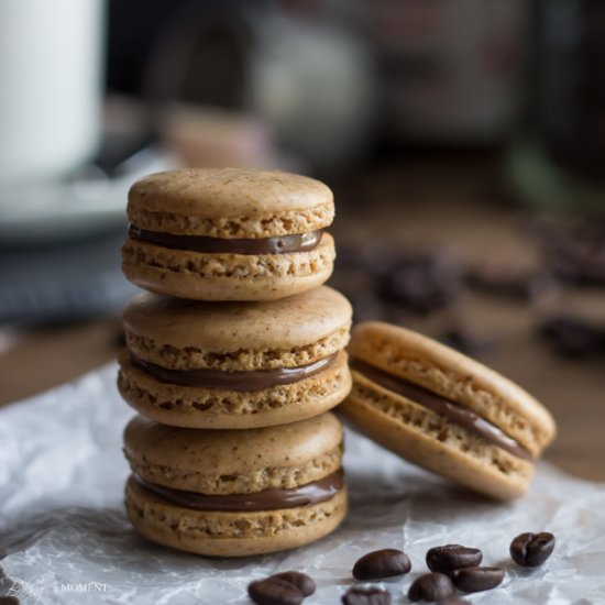 Coffee Nutella Macarons