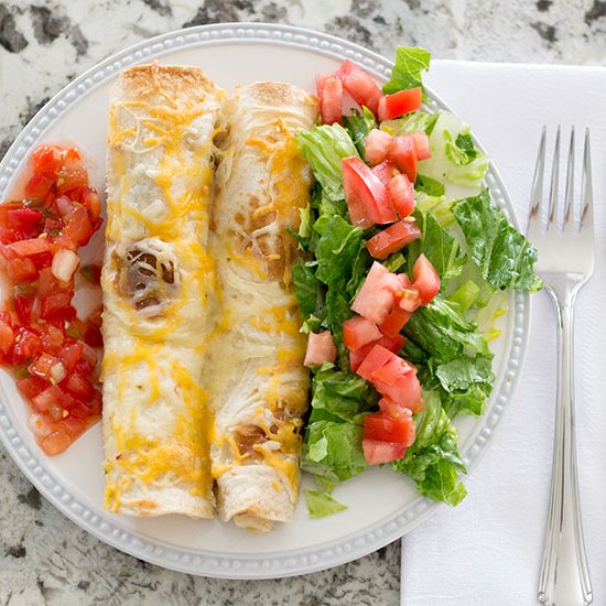 White Chicken Chili Enchiladas