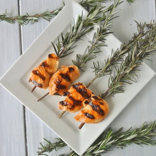 Buffalo Rosemary Chicken Skewers