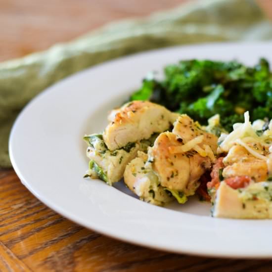 Creamy Tomato Basil Stuffed Chicken