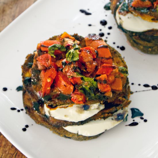 Eggplant & Bruschetta Napoleons