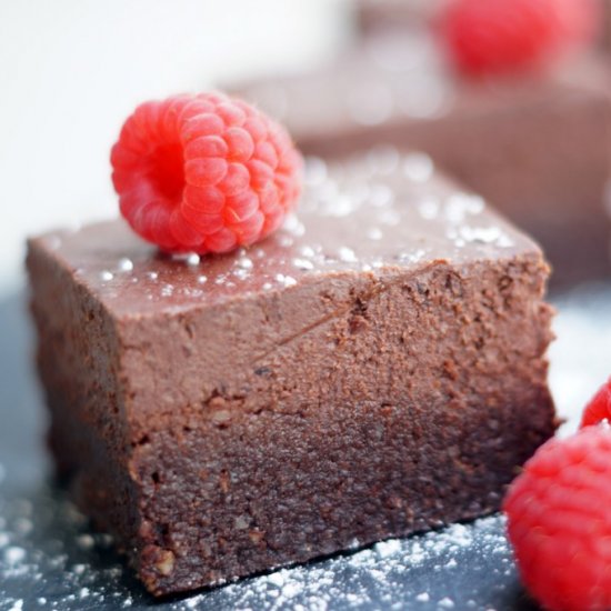 Raw iced chocolate brownie