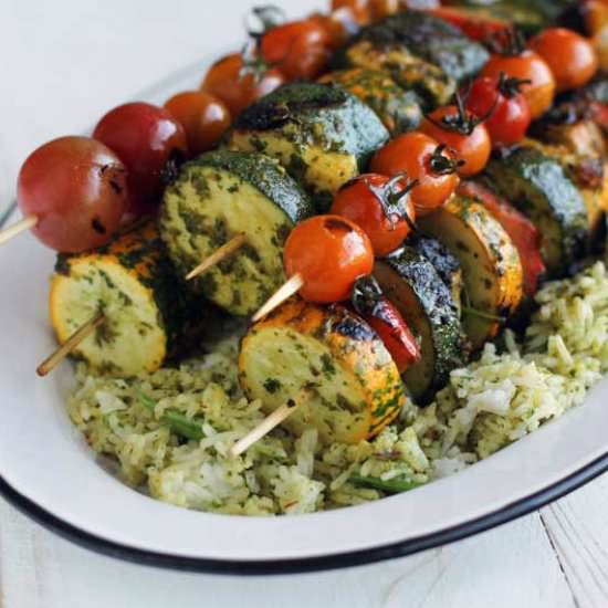 Chermoula Veggie Kebabs