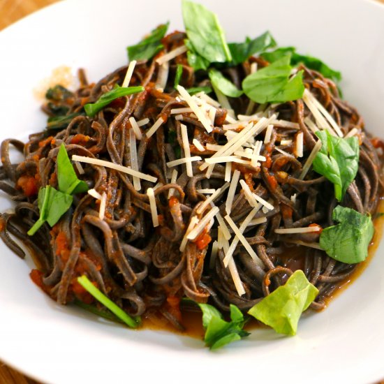 Tomato Basil Black Bean Pasta