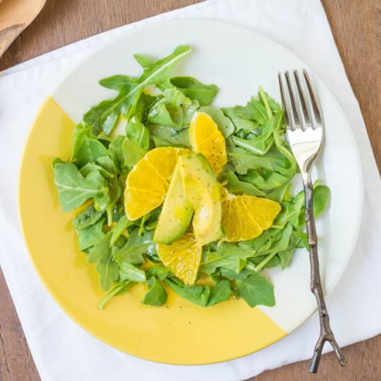 Arugula, Orange & Avocado Salad