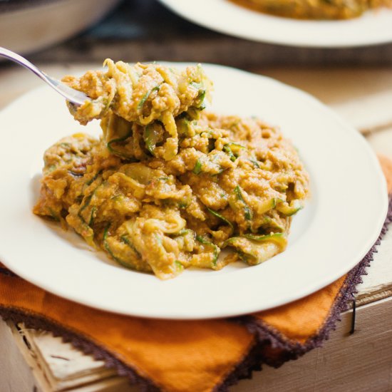 Zucchini Tagliatelle with Avocado