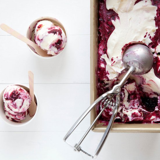 Sweet Corn Raspberry Ice Cream