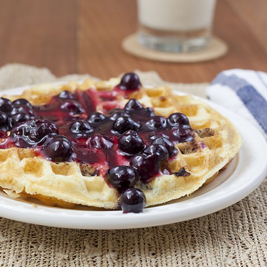 Blueberry Buttermilk Waffles