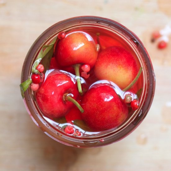 Pickled Rainier Cherries