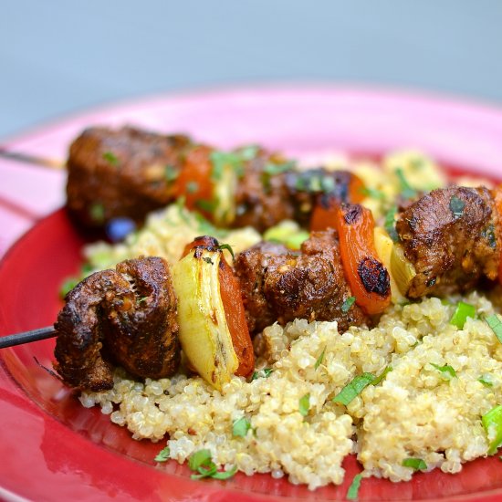 Spicy Moroccan Style Lamb Skewers