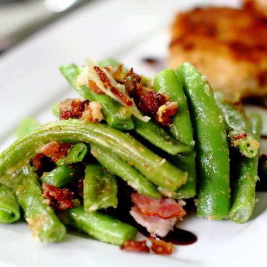 String Beans with Bacon and Cheese