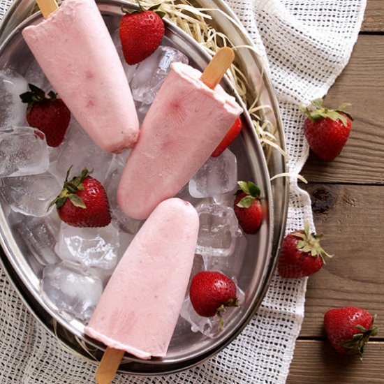 Strawberry Cream Cheese Popsicles