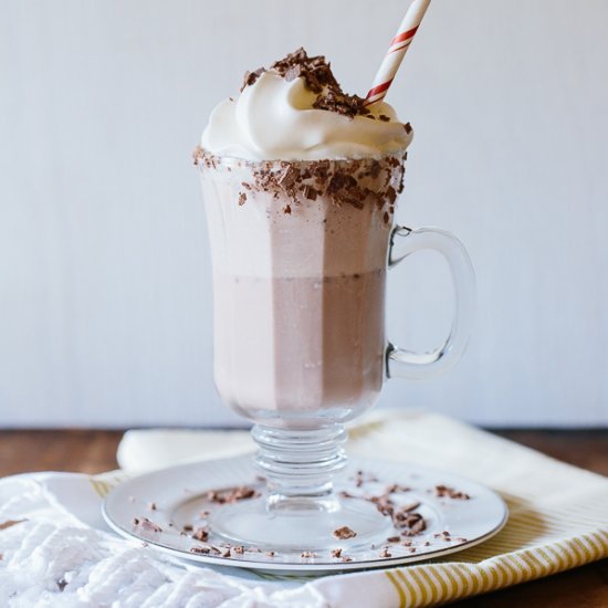 Salted Caramel Frozen Hot Chocolate