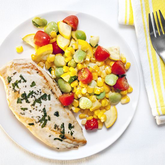 Summer Succotash with Chicken