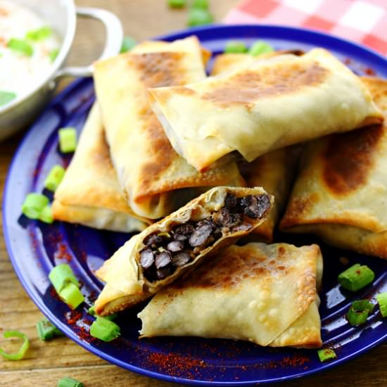 Black Bean Cheddar Burrito Rolls