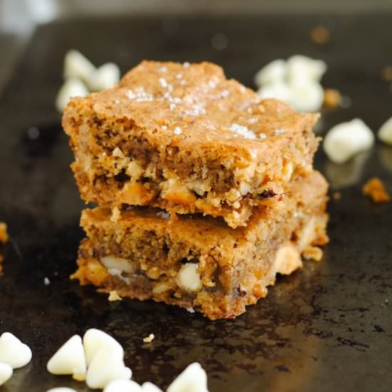 Hazelnut & White Chocolate Blondies