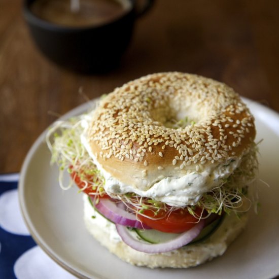 Horseradish Dill Bagel Sandwich