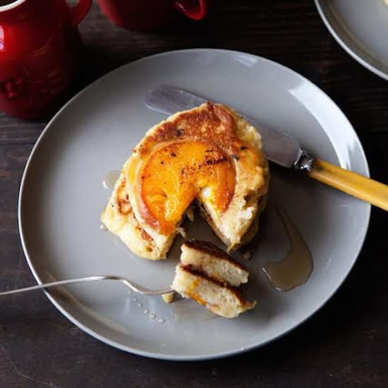 Caramelized Peach Pancakes