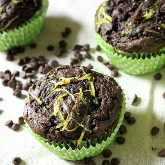 Chocolate Zucchini Muffins