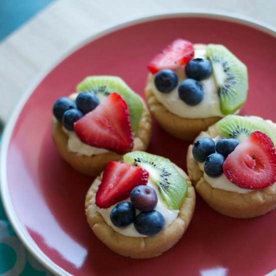 Sugar Cookie Fruit Tarts