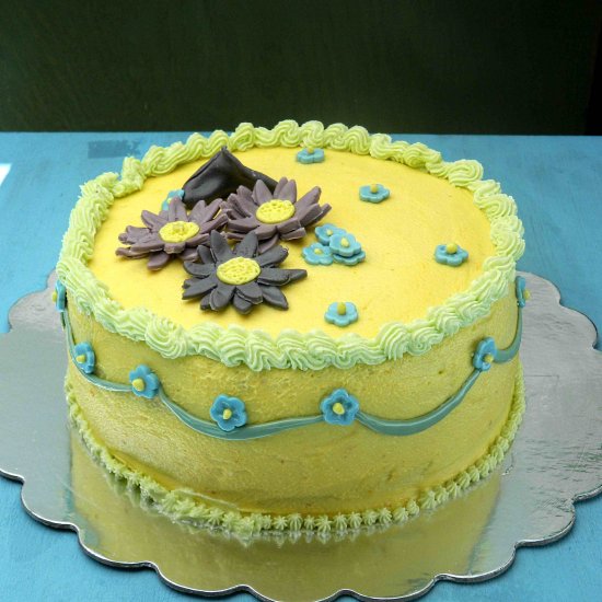 Mango ButterCream and Fondant Cake